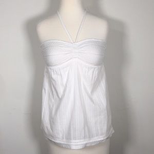 Gilly Hicks XS halter smocked bust halter tie